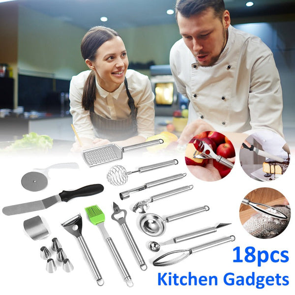 18Pcs Stainless Steel Kitchen Utensils Set Cooking Utensils