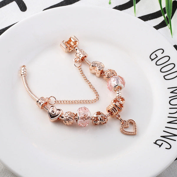 Veile Studios Fashion Love Geometric Rose Gold Bracelet Women's Jewellery Bracelets