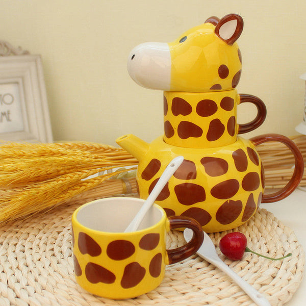 Creative Ceramic Giraffe Mug Set For Homeware Kitchenware Collectables Mugs