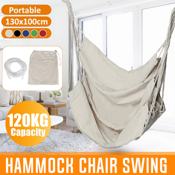 Fabric Hanging Chair 120Kg Max Load Outdoor Garden Seat Swing Seats