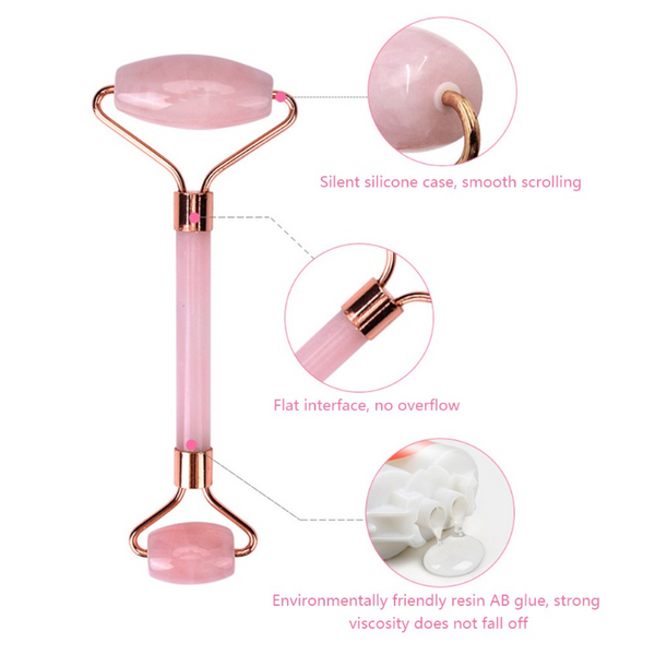 Face Massagers Natural Pink Rose Jade Rollers For Facial