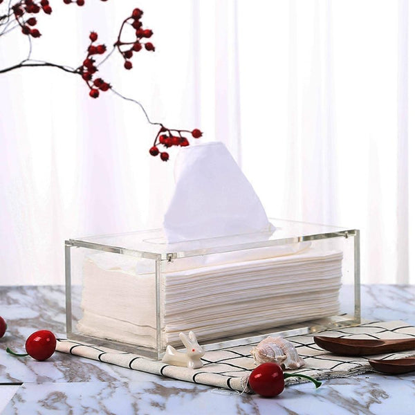 Transparent Acrylic Tissue Box Cover Modern Decor Tissue Box Covers
