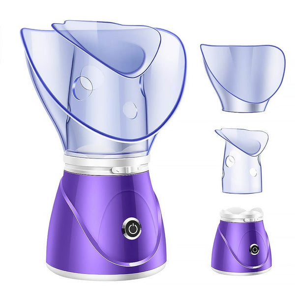 Facial Cleansing Devices Facial Face Steamer Deep Cleanser Mist Sprayer Spa Skin Vaporizer Purple