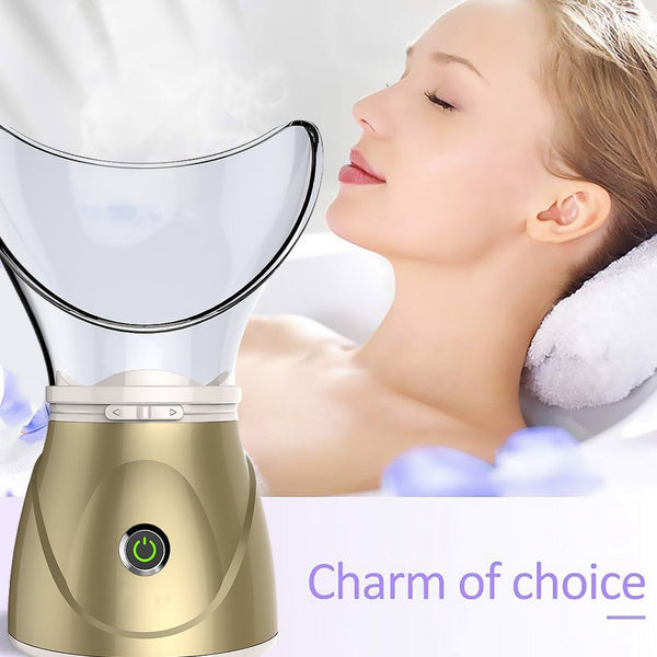 Facial Face Steamer Deep Cleanser Mist Sprayer Spa Skin Vaporizer Purple Facial Cleansing Devices