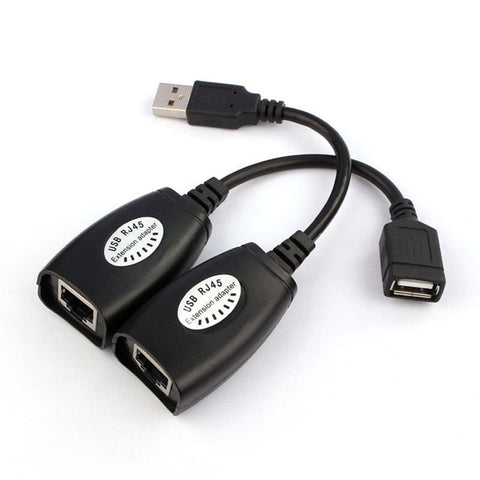 Usb Extension Extender Adapter Up To 150Ft Using Cat5 Rj45 Lan Cable Usb Cables Hubs & Adapters