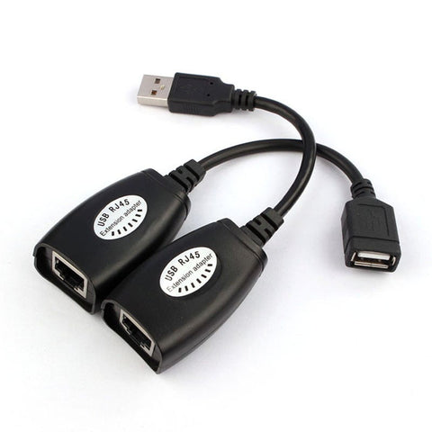 Usb Extension Extender Adapter Up To 150Ft Using Cat5 Rj45 Lan Cable