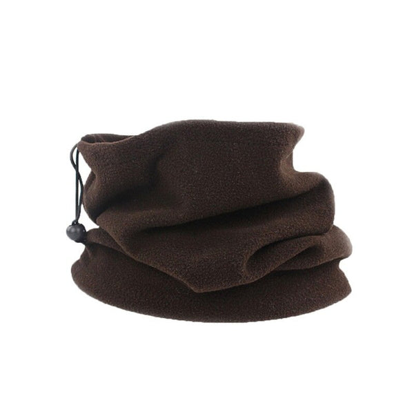Fall Winter Unisex Polar Fleece Neck Warmer 3 In 1 Multifunctional Scarf Coffee Scarves & Wraps