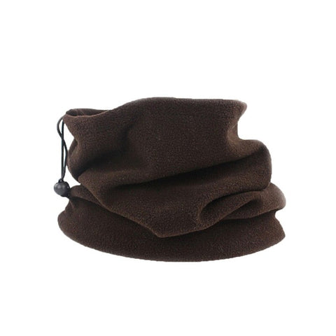 Fall Winter Unisex Polar Fleece Neck Warmer 3 In 1 Multifunctional Scarf Coffee Scarves & Wraps