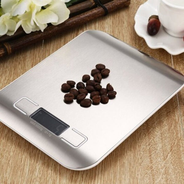 Famirosa 5000G / 1G Digital Lcd Electronic Scale Kitchen Tool Silver Kitchen Scales