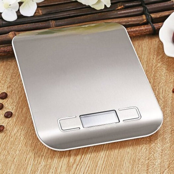 Famirosa 5000G / 1G Digital Lcd Electronic Scale Kitchen Tool Silver Kitchen Scales