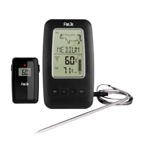 Fj2245 Wireless Remote Digital Alarm Cooking Food Thermometer Bbq With Magnetic Back