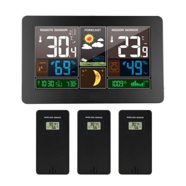 Digital Weather Station Wireless Monitor Alarm Clock Temperature Humidity