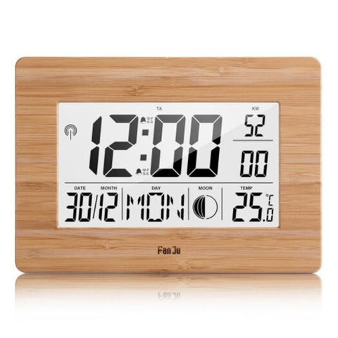 Lcd Digital Wall Clock Alarm Big Size Number Multifunction Temperature Table