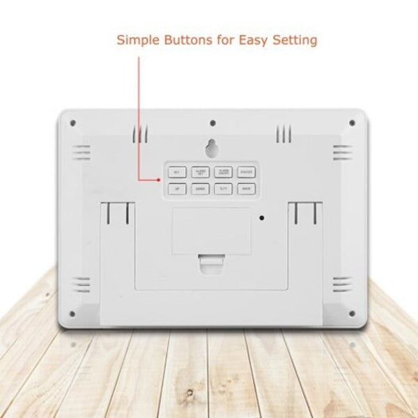 Lcd Digital Wall Clock Alarm Big Size Number Multifunction Temperature Table Alarm Clocks & Clock Radios