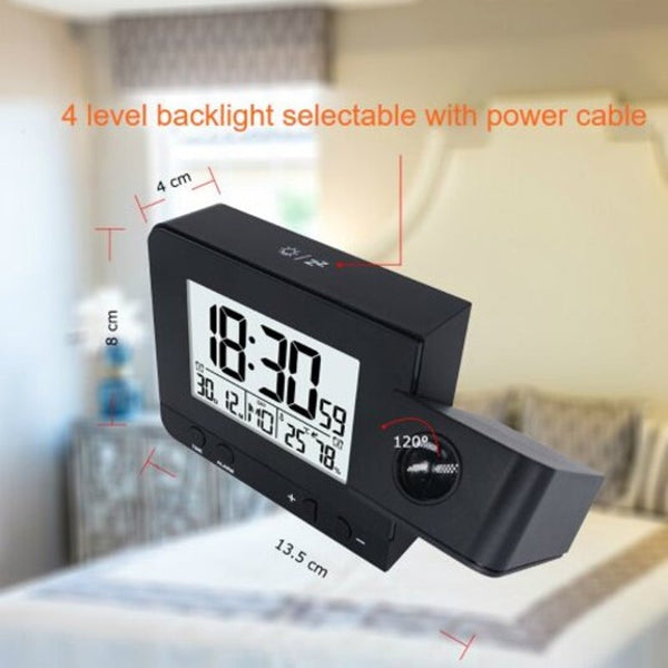 Fj3531 Projection Alarm Clock Temperature And Time With Usb Charger Port Humidity Alarm Clocks & Clock Radios