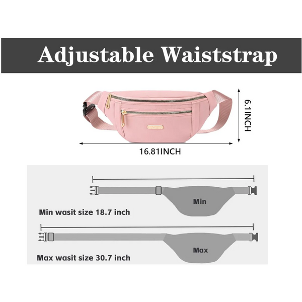 Fanny Pack Travel Wallet Money Belt Men's And Women's Outdoors Walking Sports Phone Bag Pink Fashion Favorite Travel Wallets