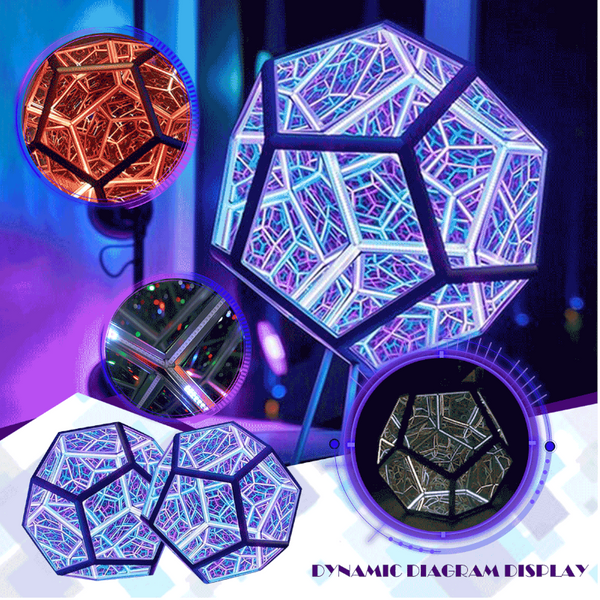 Fantasy Infinite Dodecahedron Colourful Artistic Night Light Lamp