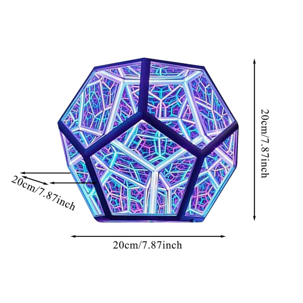 Fantasy Infinite Dodecahedron Colourful Artistic Night Light Lamp Night Lights
