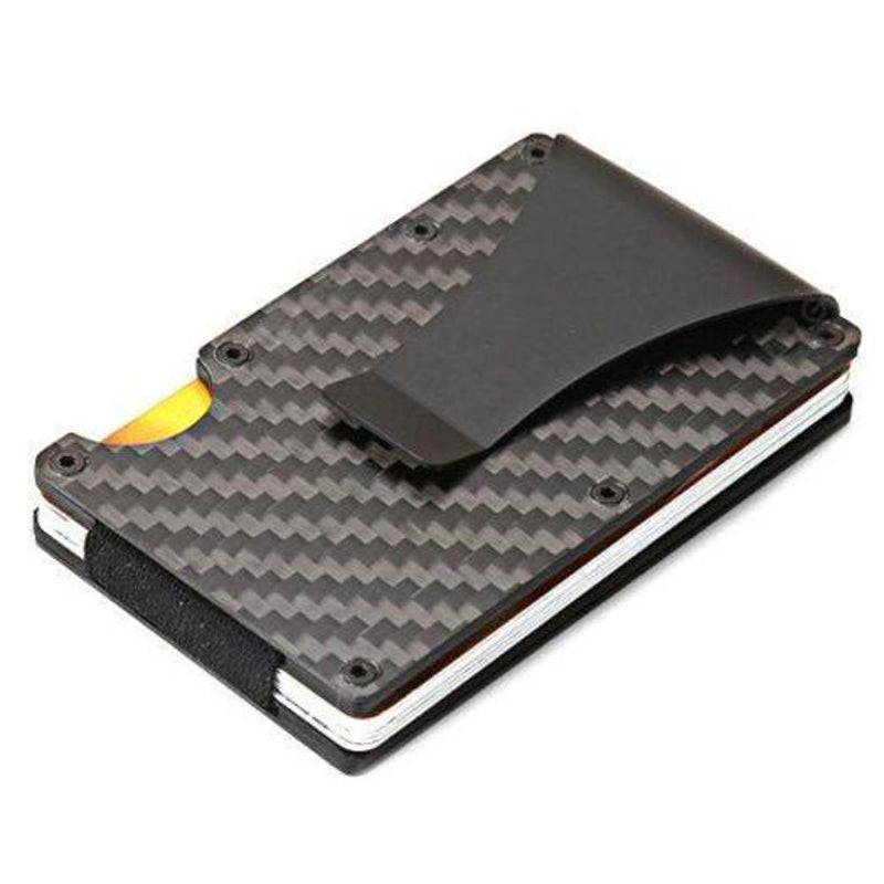 Fashion Carbon Fiber Card Bag Black Wallets