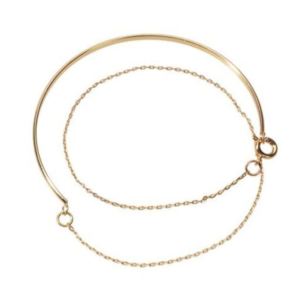 Veile Studios Fashion Golden Double Layer Fine Chain Bracelet Bracelets