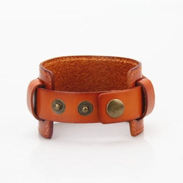 Veile Studios Fashion Jewelry Originality Men Hand Wear Rope Leather Bracelet Orange Bracelets
