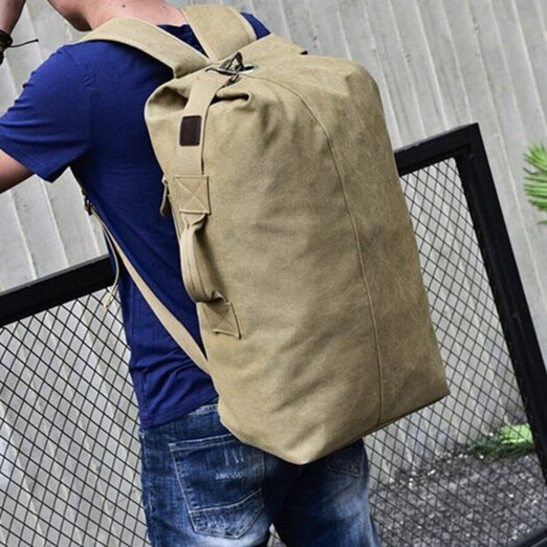 Fashion Large Capacity Multi Function Backpack Khaki