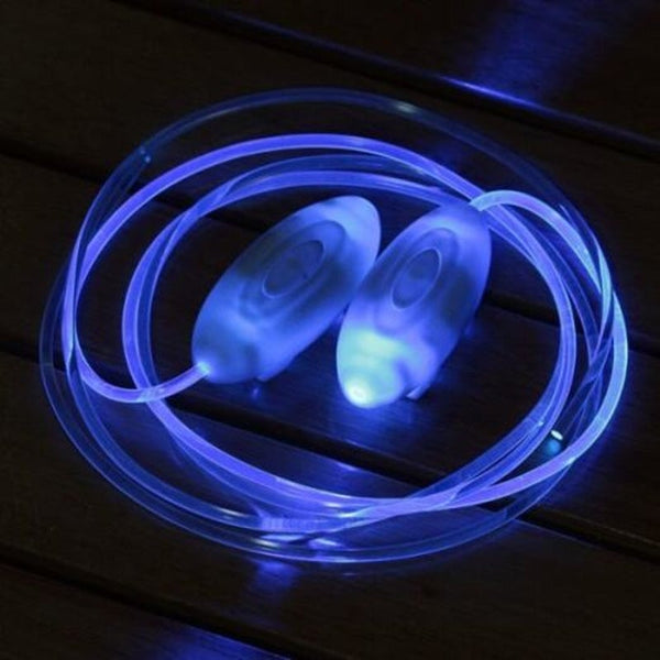 Fashion Led Flashing Night Shoelaces With Unique Eye Catching Design Blue