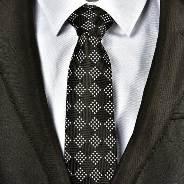 Fashion Men Necktie Fine Casual Business Tie Black Ties