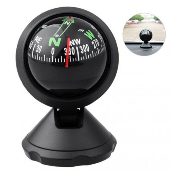 Fashion Multi Function Auto Mini Car Compass Compact Ball Black Compasses