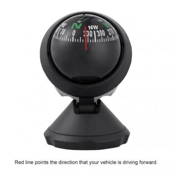 Fashion Multi Function Auto Mini Car Compass Compact Ball Black Compasses