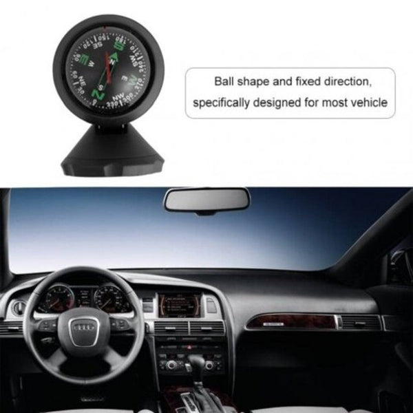 Fashion Multi Function Auto Mini Car Compass Compact Ball Black Compasses