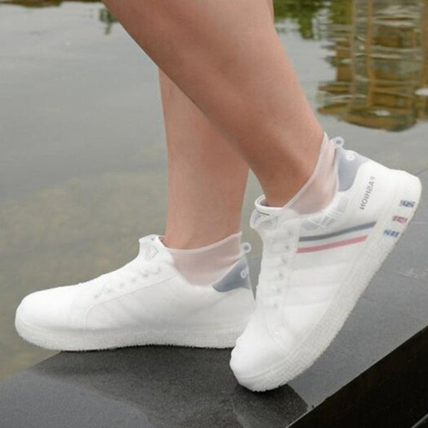Fashion Non Slip Thicken Silicone Shoe Cover Outdoor Rain Proof Durable Protective Sleeve Transparent L Shoe Covers