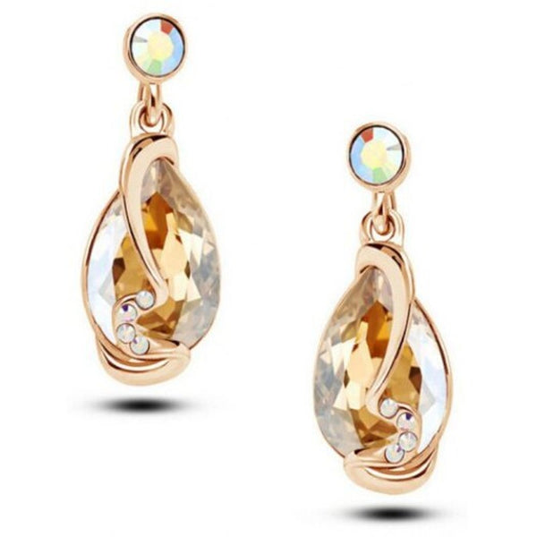 Veile Studios Fashion Party Accessories Earrings Pendant Necklace Ring Jewelry Set Champagne Gold Jewellery Sets