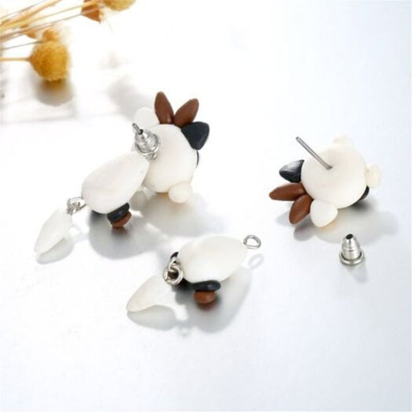 Veile Studios Fashion Personality Female Soft Ceramics Cow Multi A Earrings
