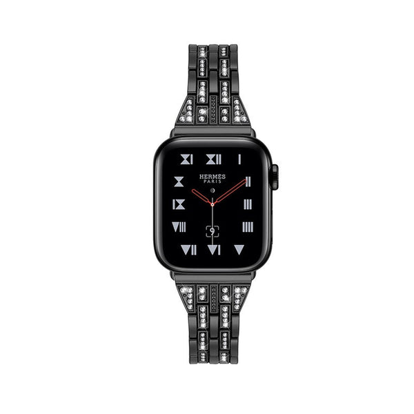 Fashion Stainless Steel Metal Five Beads Two Rows Of Shiny Strap For Apple Watch5 4 3 2 1 Watch Bands