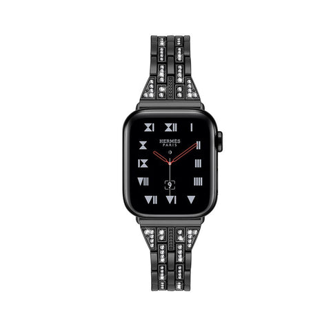 Fashion Stainless Steel Metal Five Beads Two Rows Of Shiny Strap For Apple Watch5 4 3 2 1 Watch Bands