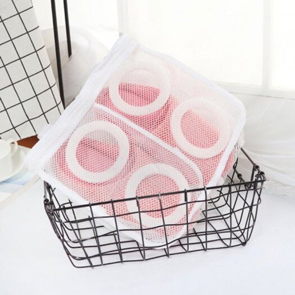 Fashion Storage Organizer Bags Mesh Laundry Shoes Dry Portable Washing White Laundry Bags