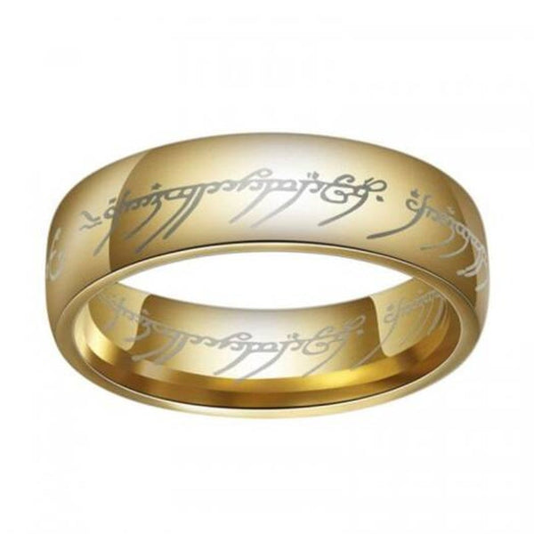 Fashion The Lord Of Rings For Men 18K Gold Plating Stainless Steel Jewelry Us 13