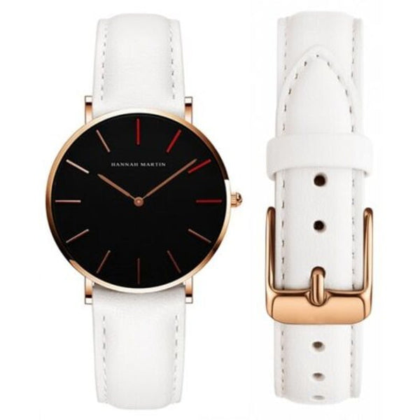 Veile Studios Fashion Women Waterproof Ladies Quartz Strap White Watches