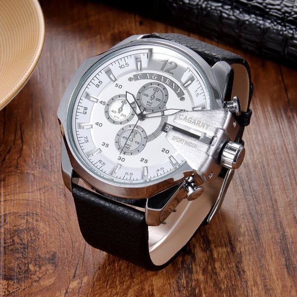 Veile Studios Fashion Casual For Men Waterproof Classic Leather Man's Quartz Watches
