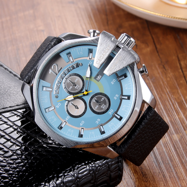 Veile Studios Fashion Casual For Men Waterproof Classic Leather Man's Quartz Watches