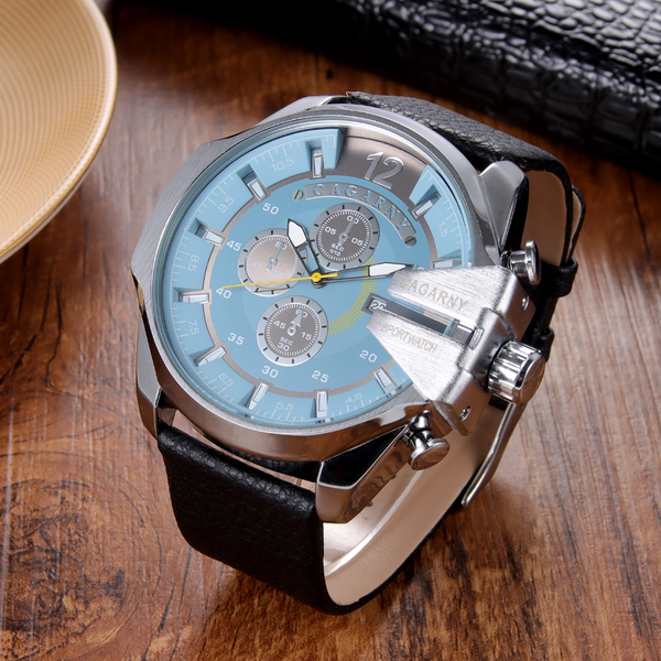 Veile Studios Fashion Casual For Men Waterproof Classic Leather Man's Quartz Watches