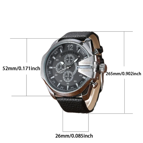 Veile Studios Fashion Casual For Men Waterproof Classic Leather Man's Quartz Watches