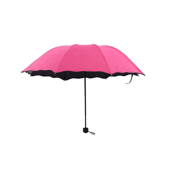 Fashion Printed Auto Foldable Sun Rain Anti Uv Umbrella Rose Red Umbrellas