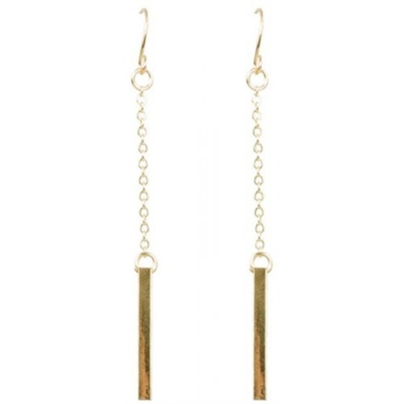 Veile Studios Fashionable Long Style Drop For Women Gold Earrings