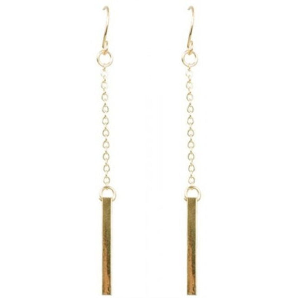 Veile Studios Fashionable Long Style Drop For Women Gold Earrings