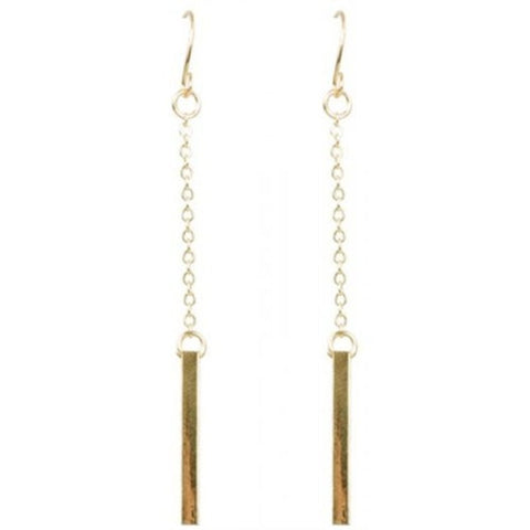 Veile Studios Fashionable Long Style Drop For Women Gold Earrings