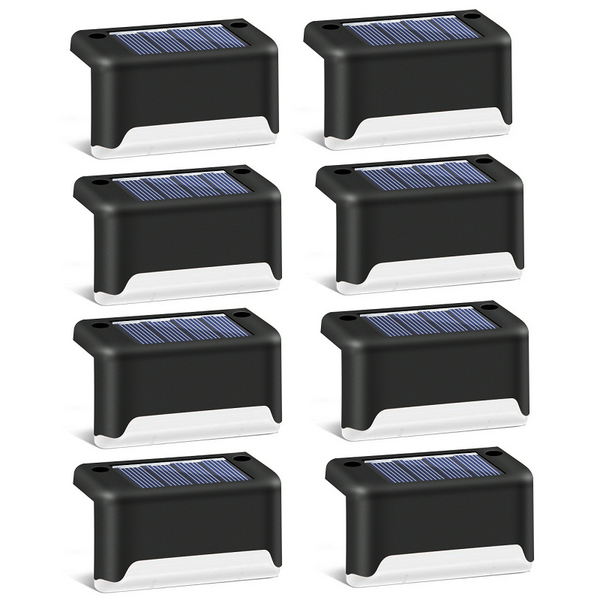 Fashion Outdoor Solar Courtyard Stair Light Ip55 0.2W 1.2V Abs Black Landscape & Walkway Lights