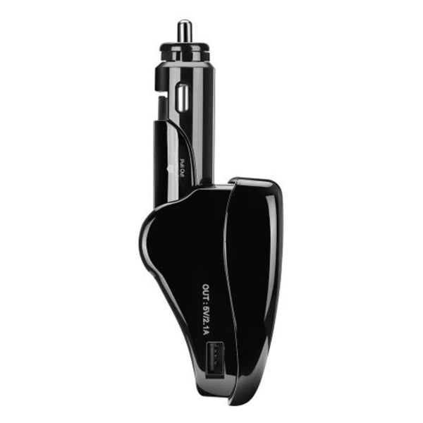 Fast Car Charger With Air Purifier Safety Hammer Black