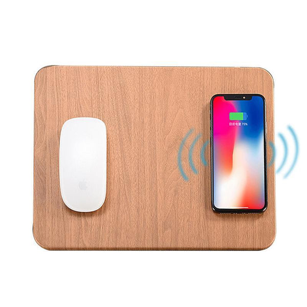 Faux Leather Fast Charge Wireless Charging Mouse Pad Mobile Phone Charger Chargers & Cradles